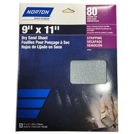 Ceramic Sandpaper, Coarse, 80-Grit, 9 x 11-In., 3-Pk.