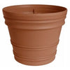 Planter, Plastic, Rolled-Rim, Terra Cotta, 12-In.