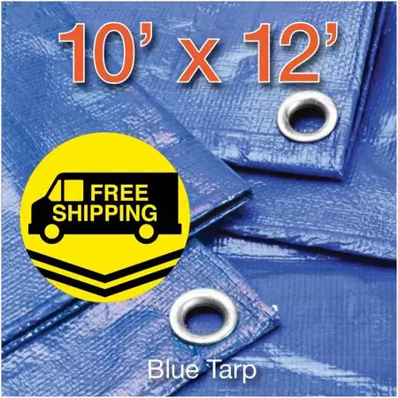 Hygrade/LDF Industries Inc 10' X 12' Multi-Purpose Blue Poly Tarp Cover Tent Shelter RV Camping Tarp