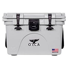 Lid-Up Powered Cooler, Gray, 35-Qt.