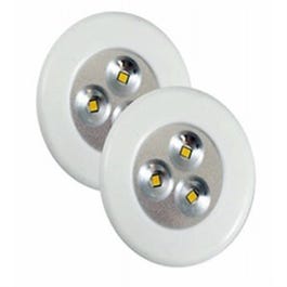 LED Utility Light, White, Tap-On/Off, White, 2-Pk.