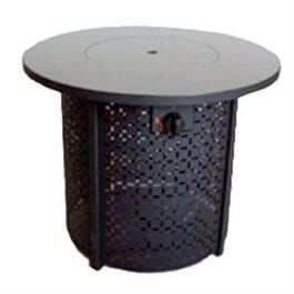 Gas Fire Pit Table, Glass Top/Steel Base, 30-In.