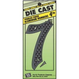 House Address Number 7, Black Die-Cast Aluminum, 4-In.