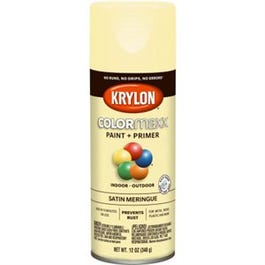 COLORmaxx Spray Paint + Primer, Satin Meringue, 12-oz.