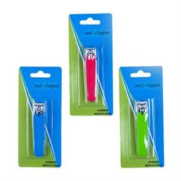 Nail Clipper, Metal With Rubber Grip, Assorted, 3-In.