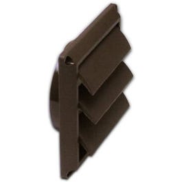 Dryer Vent Face Plate, Louvered, Brown, 4-In.