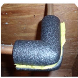 Pipe Insulation, Elbow, Tubular Foam, 1/2-In.