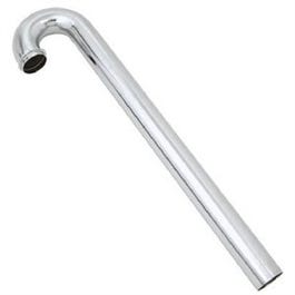 Kitchen Floor Drain Tube, Chrome-Plated Brass, 1.5-In.OD Tube x 19.75-In.