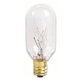 Appliance Light Bulb, Clear Tubular, 25-Watts