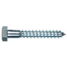 Hex Head Lag Bolt, Zinc, 3/8 x 4.5-In., 50-Ct.