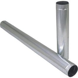 Galvanized Furnace Pipe, Round, 26 Ga, 8 x 12-In.