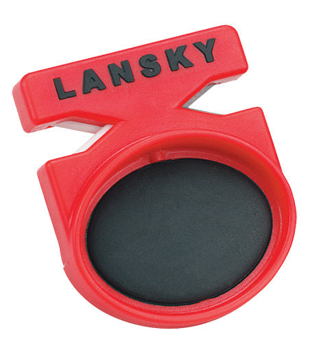 Lansky LCSTC Quick Fix Pocket Sharpener Tungsten Carbide and Crock Stick Ceramic Sharpener Red