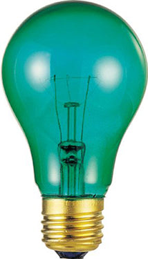 25 WATT A/19 PARTYBULB TRANS GREEN