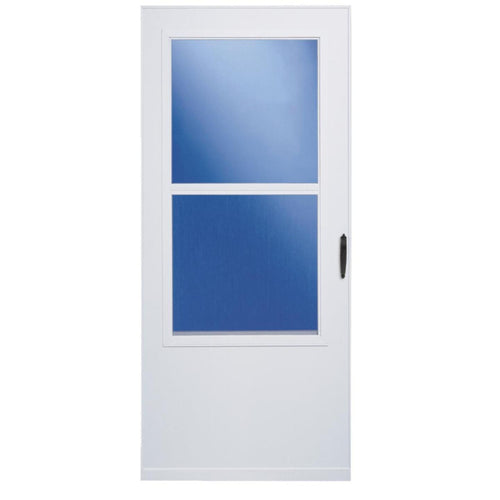 Larson 36 In. W x 80 In. H x 1 In. Thick White Self-Storing Vinyl Storm Door