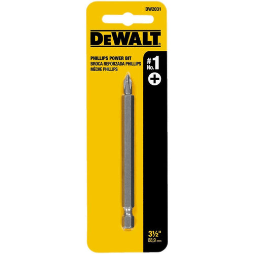 DeWalt Phillips #1 3-1/2 In. 1/4 In. Power Screwdriver Bit