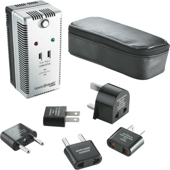 Franzus Travel Smart 2000W Auto Adjust Foreign to US Voltage Converter Set