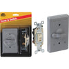 Bell 3-Way Vertical Mount Gray Weatherproof Outdoor Switch Cover