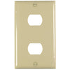 Pass and Seymour 2-Port Ivory Thermoset Ribbed Wall Plate