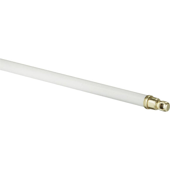 Kenney 21 In. To 38 In. 5/16 In. White Swivel Cafe Rod