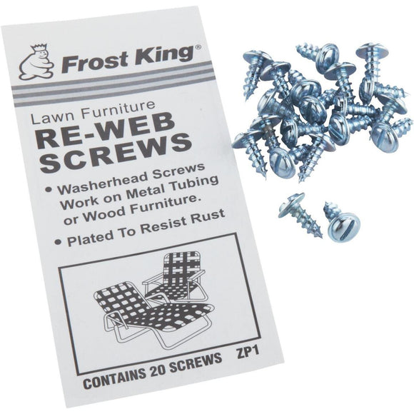 Frost King Plated Outdoor Chair Webbing Screws (20-Pack)