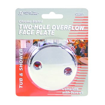World & Main/Cranbury 373220 C2291 Ch 2hole Overflow Plate